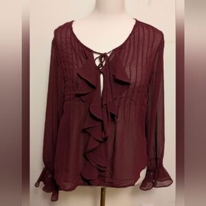 Ultra Pink  Deep Burgundy Top Medium